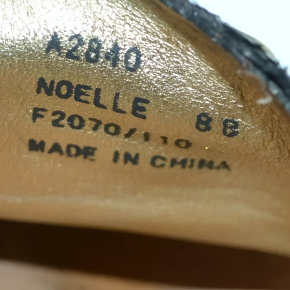 Coach Poppy Black Patent Leather Metallic Gold Logo Heart Flats Loafers Shoes 8 - Picture 7 of 9